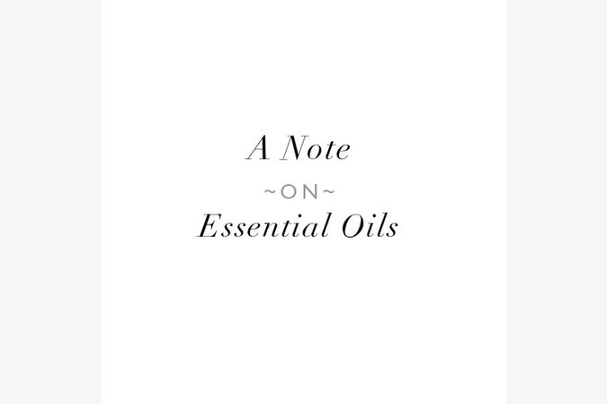 A NOTE ON ESSENTIAL OILS